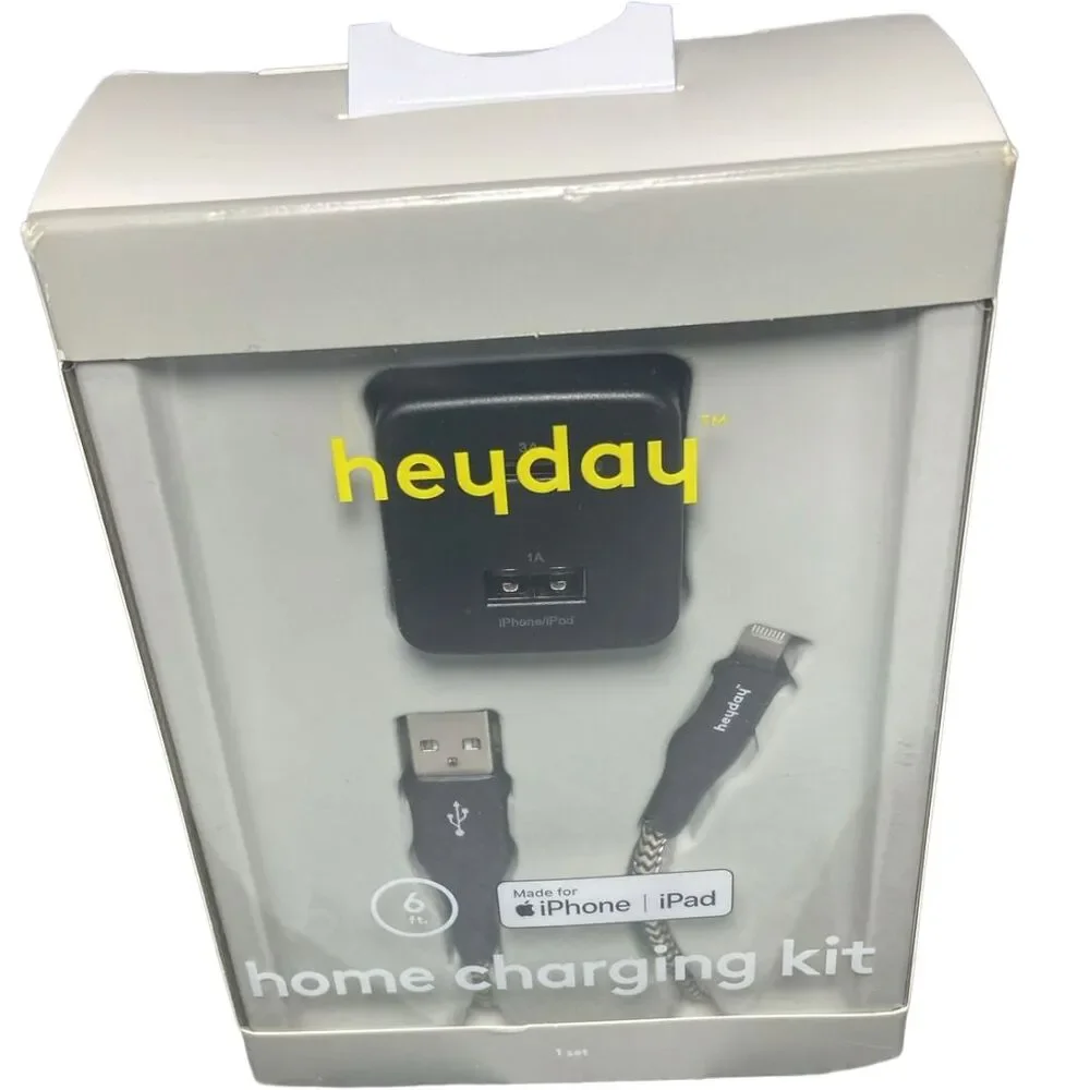 2-Port Wall Charger USB-C 15W & USB-A + 6ft Lightning Cable heyday MFi Certified